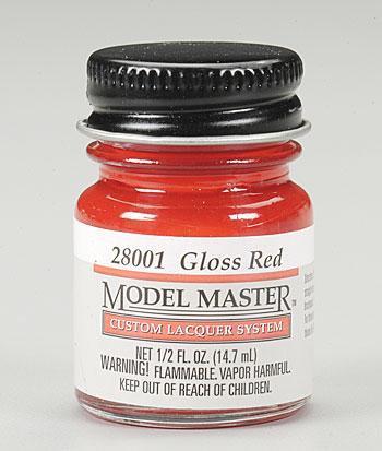 Testors Model Master Lacquer Gloss Red 1/2 oz Hobby and Model Lacquer Paint #28001