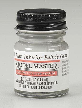 Testors Model Master Flat Interior Fabric Gray 1/2 oz Hobby and Model Lacquer Paint #28013
