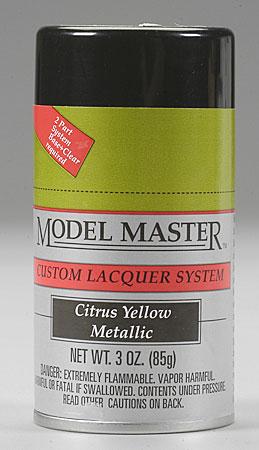 Testors Model Master Spray Citrus Yellow Metallic 3 oz Hobby and Model Lacquer Paint #28101