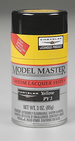 Testors Model Master Spray Chrysler Yellow 3 oz Hobby and Model Lacquer Paint #28104