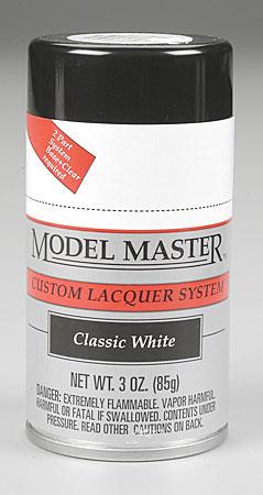 Testors Model Master Spray Classic White 3 oz Hobby and Model Lacquer Paint #28131