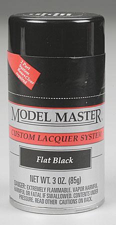 Testors Model Master Spray Flat Black 3 oz Hobby and Model Lacquer Paint #28134