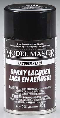 Testors Model Master Spray Semi-Gloss Black 3 oz Hobby and Model Lacquer Paint #28156