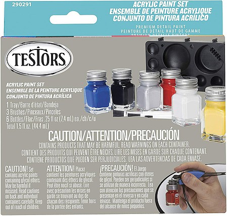 Testors Acrylc Paint Set Standard Gloss Colors #290291