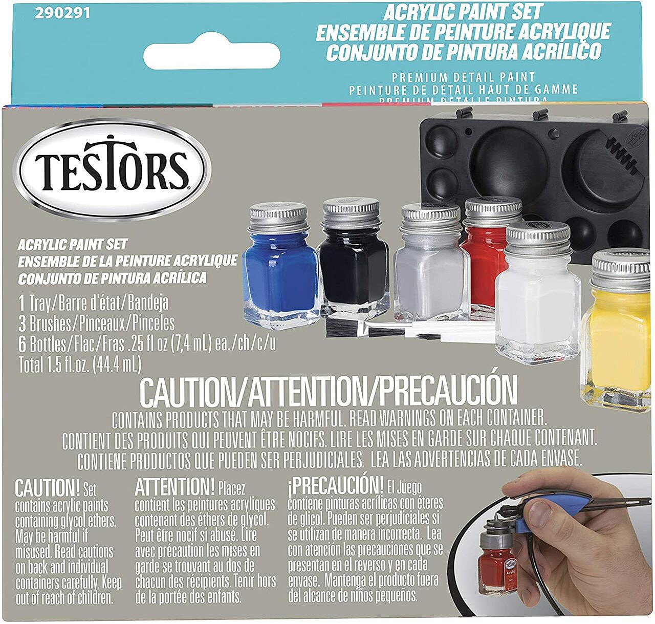 Testors 9119 Model Car Paint Kit (6 Colors)