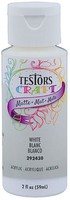 Testors Acrylic Craft Paint Matte White 2oz Bottle #292430a