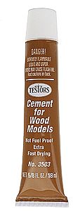 Testors Fast Wood Cement Plastic Model Cement #3503
