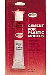 Testors Plastic Cement 7/8 oz Carded Plastic Model Cement #3512
