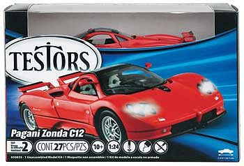 Testors Pagani Zonda C12 Plastic Model Car with Metal Body 1/24 Scale #650035