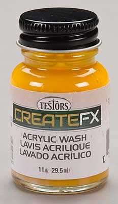 Testors FX Acrylic Wash Hickory 1 oz Hobby and Model Acrylic Paint #79405