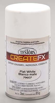 Testors FX Spray Enamel Flat White 3 oz Hobby and Model Enamel Paint #79607