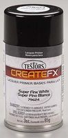 Testors FX Spray Lacq Primer SFine White 3 oz Hobby and Model Lacquer Paint #79624