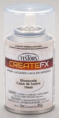 Testors FX Spray Lacquer Glosscote 3 oz Hobby and Model Lacquer Paint #79661