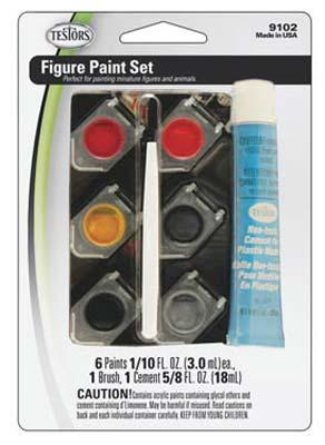 Testors Figure Paint Set Hobby and Model Paint Set #9102