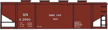 Tichy-Train HO GN Sand Car Decal