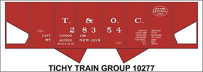 Tichy-Train HO T&OC(NYC)USRA Hopper Decal