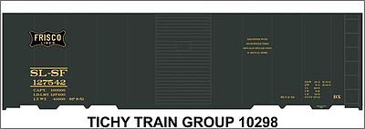 Tichy-Train HO SL-SF 40 Steel Boxcr Decal