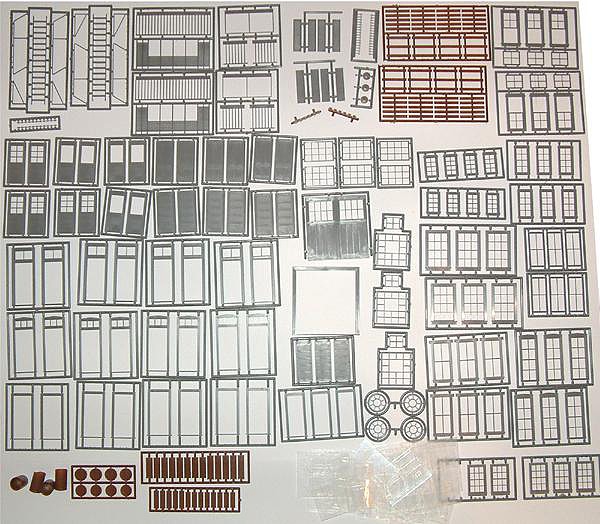 Tichy-Train Wind/Door/Part Assortment O Scale Model Railroad Building ...