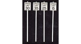 Tichy-Train Low Speed Limit Signs (8) O Scale Model Railroad Roadway Signs #2064