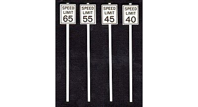 Tichy-Train High Speed Limit Signs (8) O Scale Model Railroad Roadway Signs #2065