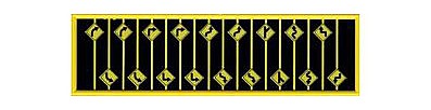 Tichy-Train Left & Right Road Path Warning Signs (12) N Scale Model Railroad Roadway Sign #2616