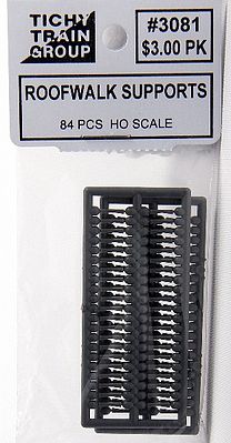 Tichy-Train Roofwalk Supports (84) HO Scale Model Train Part #3081