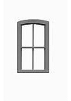 Tichy-Train 2/2 Double Hung Arch Top Window (10) HO Scale Model Railroad Building Accessory #8072