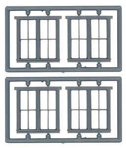 Tichy-Train 2-Unit 2/2 Double Hung Window (6) HO Scale Model Railroad Building Accessory #8098