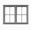 Tichy-Train 2/2 Double Hung Window (6) HO Scale Model Railroad Building Accessory #8106