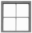 Tichy-Train 2/2 Double Hung Storefront Window (6) HO Scale Model Railroad Building Accessory #8138