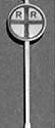 HO Scale Modern US Railroad Crossbuck Warning Signs - Tichy Train Group #8178, Unassembled