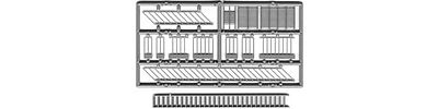 Tichy-Train Staircase/Railings/Platform HO Scale Model Railroad Building Accessory #8208