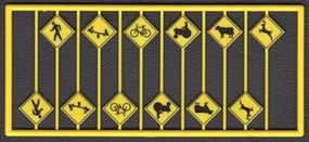 Tichy-Train Picture Warning Signs (12) HO Scale Model Railroad Road Accessory #8253