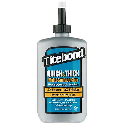 Titebond-Wood-Glue Titebond Quick/Thick Multi-Surface Glue 8oz