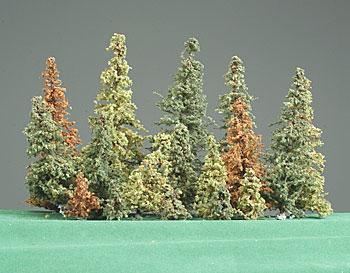 Timberline Alpine Forest Pine Tree Assorted .5 to 6 pkg(17) Model Railroad Tree #190