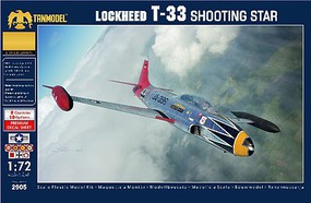 Tanmodel 1/72 T33 Shooting Star Jet Trainer Aircraft