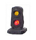 Tomar Dwarf Signal Two-Light (Yellow Over Red) HO Scale Model Railroad Accessory #847