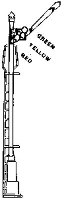 Tomar Semaphore Signal 3-Position w/1.5V Bulbs HO Scale Model Railroad Accessory #853