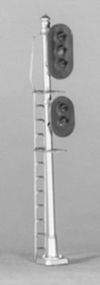 Tomar Vertical Signal Two-Head HO Scale Model Railroad Trackside Accessory #867