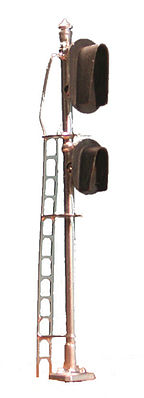 Tomar Vertical Signal w/Hood 2 Head 3-Light over 2-Light HO Scale Model Railroad Accessory #8671