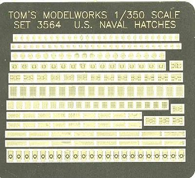 Toms US Naval Deck Hatches Plastic Model Ship Accessory 1/350 Scale #3564