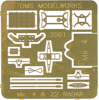Toms 1/350 USN Mk4 & Mk22 Radar Antennas