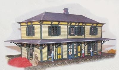 N-Scale-Arch Central Of New Jersey Standard 2-Story Station Kit N Scale Model Railroad Building #10013