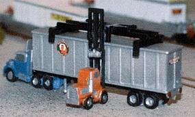 N-Scale-Arch Truck Tractor and 40' Chassis Z Scale Model Railroad Vehicle #30015