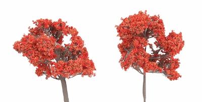 N-Scale-Arch Trees Fall Fiesta Red 6/ - Z-Scale (6)