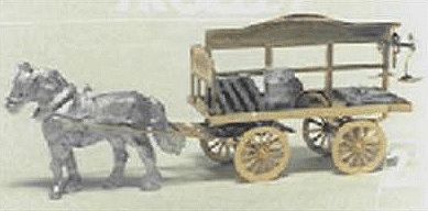 N-Scale-Arch Peddler's Wagon w/Horse - N-Scale #96622