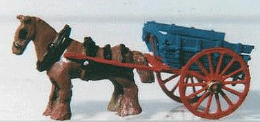 N-Scale-Arch Farmers Cart w/Horse - N-Scale