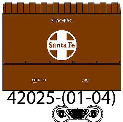 Trainworx 20 Stac-Pac Cntn ATSF #1 - N-Scale