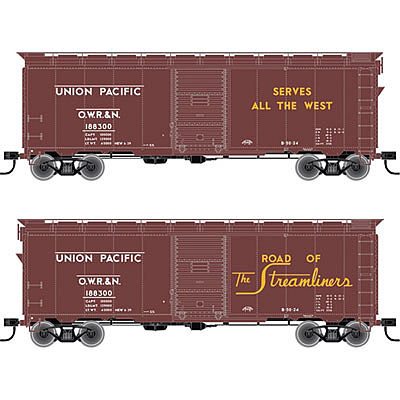 Trainman 40 Single-Door Boxcar - Kit Union Pacific #188326 HO Scale Model Train Freight Car #21000064