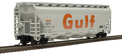 Trainman ACF(R) 5250 4-Bay Covered Hopper Gulf ACFX #52902 N Scale Model Train Freight Car #50000645